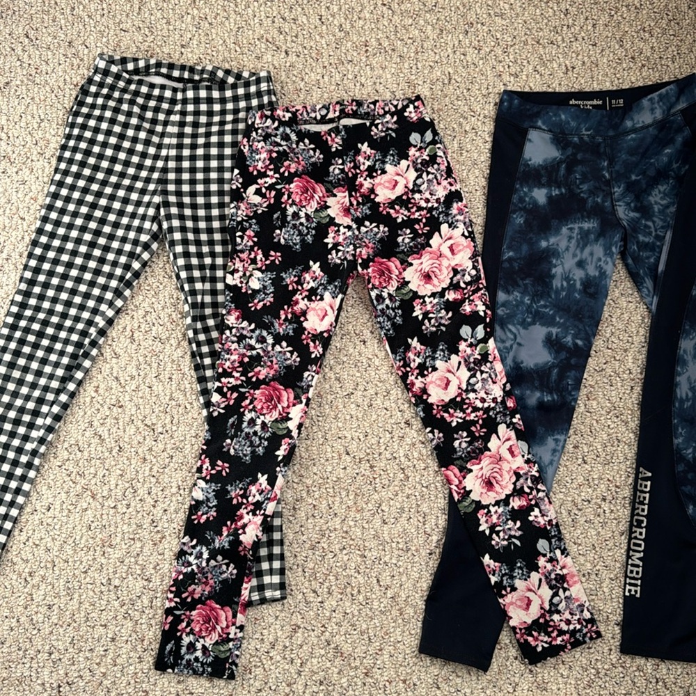 Abercrombie legging bundle girls size 11/12
